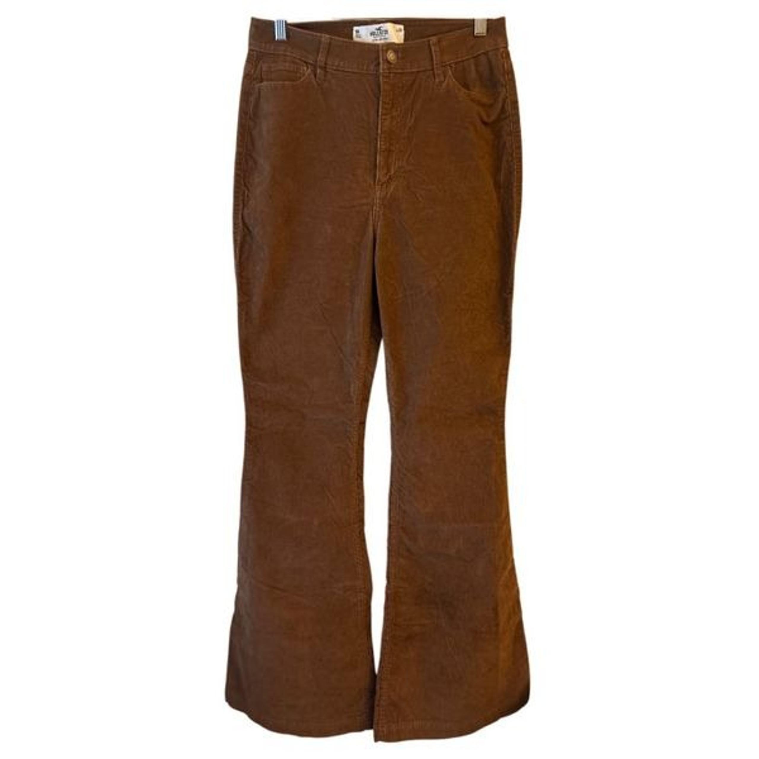 Hollister Pants Womens W29 / 9R Brown Ultra High Rise Corduroy Flared Leg Stretc