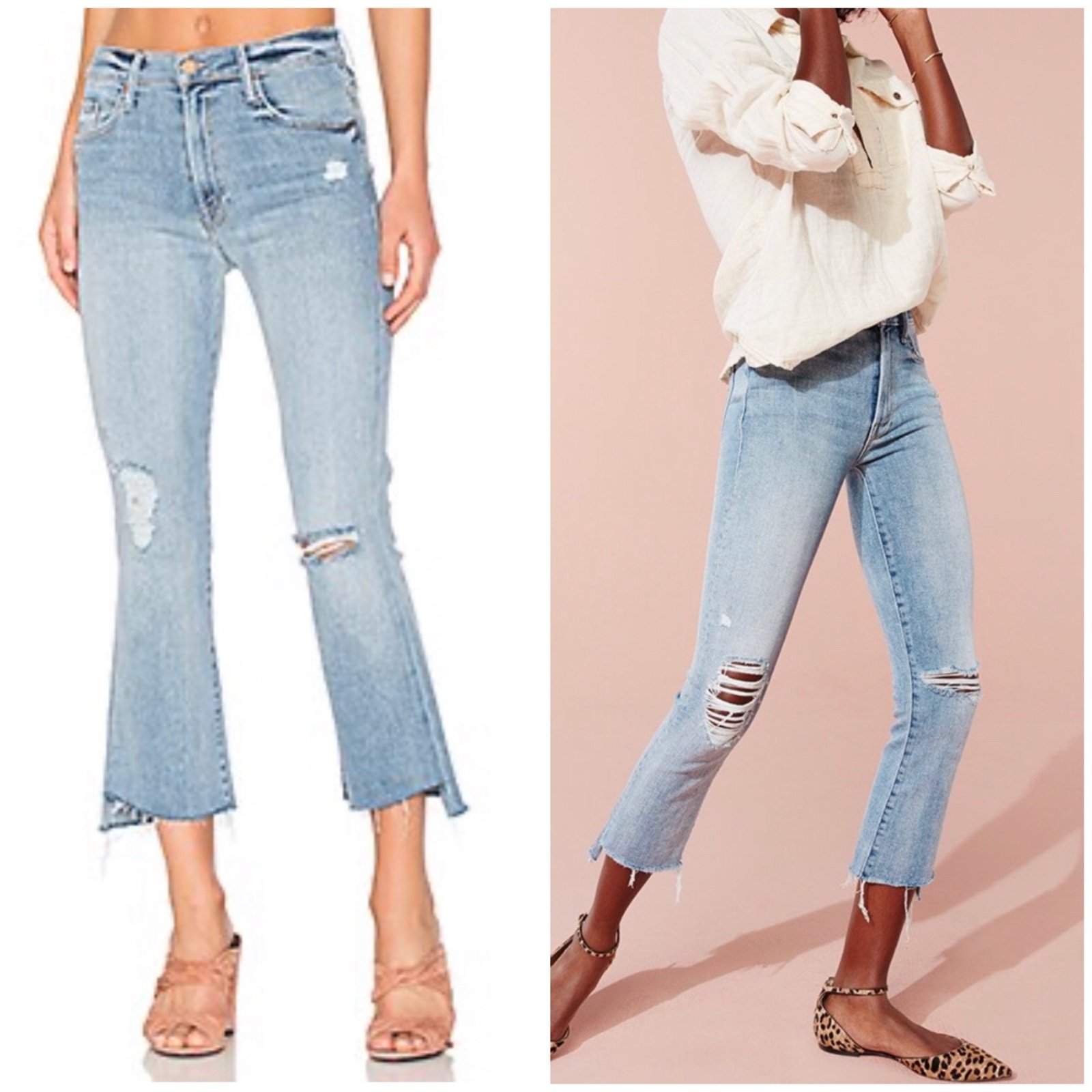 Mother Denim Insider Crop Step Fray in Chatterbox