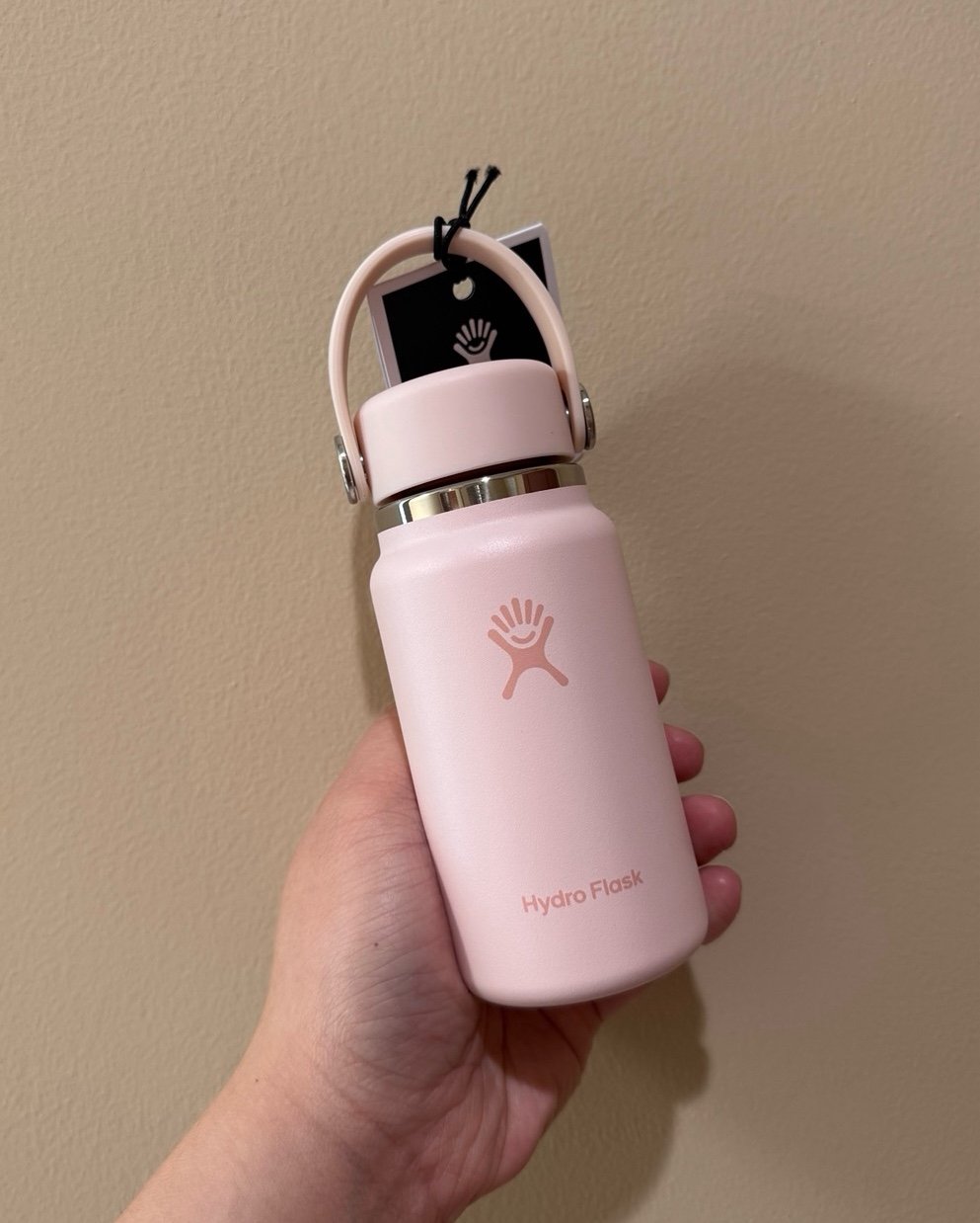 Hydro Flask Micro Trillium Light Pink 6.7 oz Water Bottle NEW SHIP TODAY!