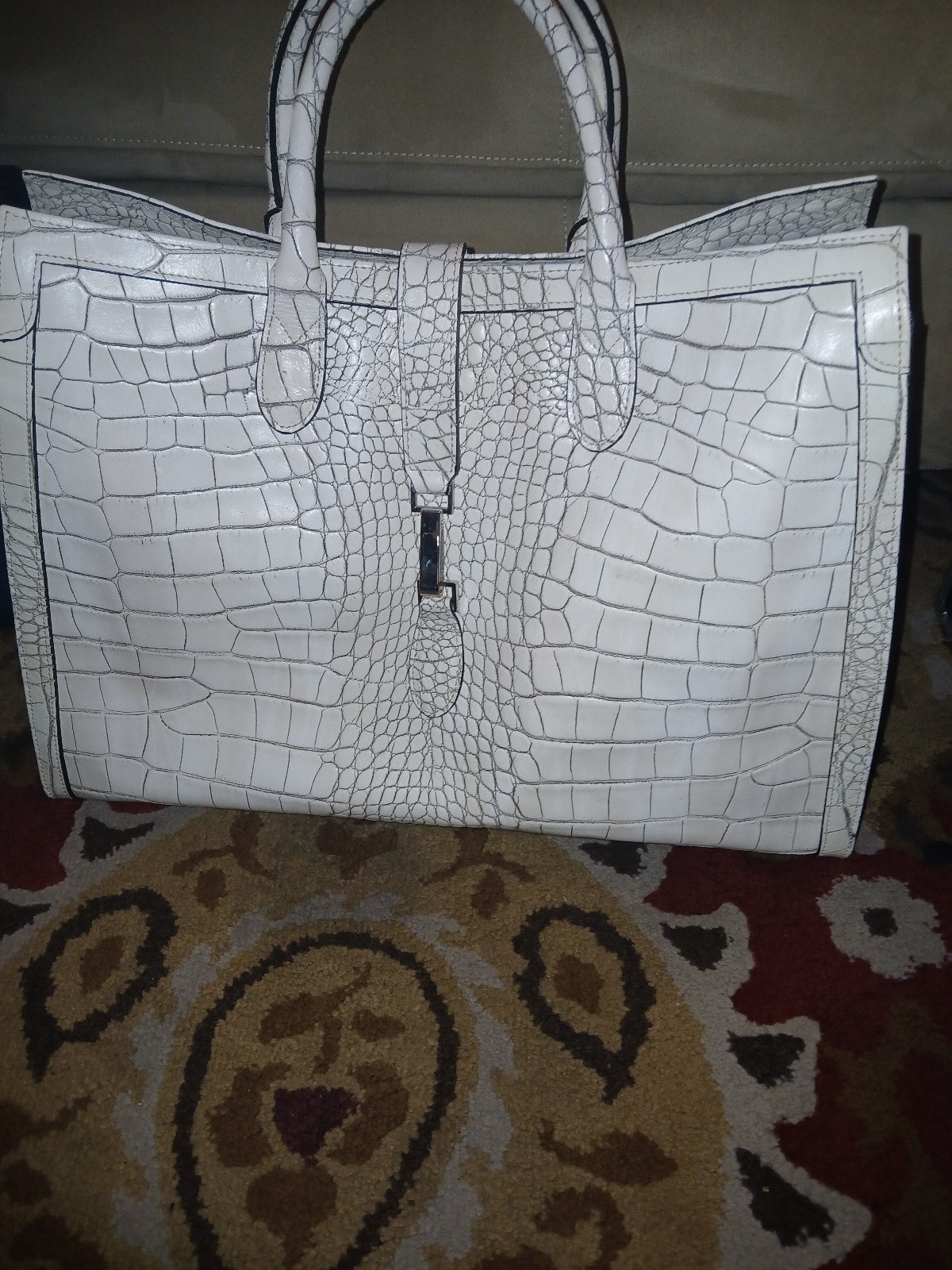 Claudia Firenze large leather tote
