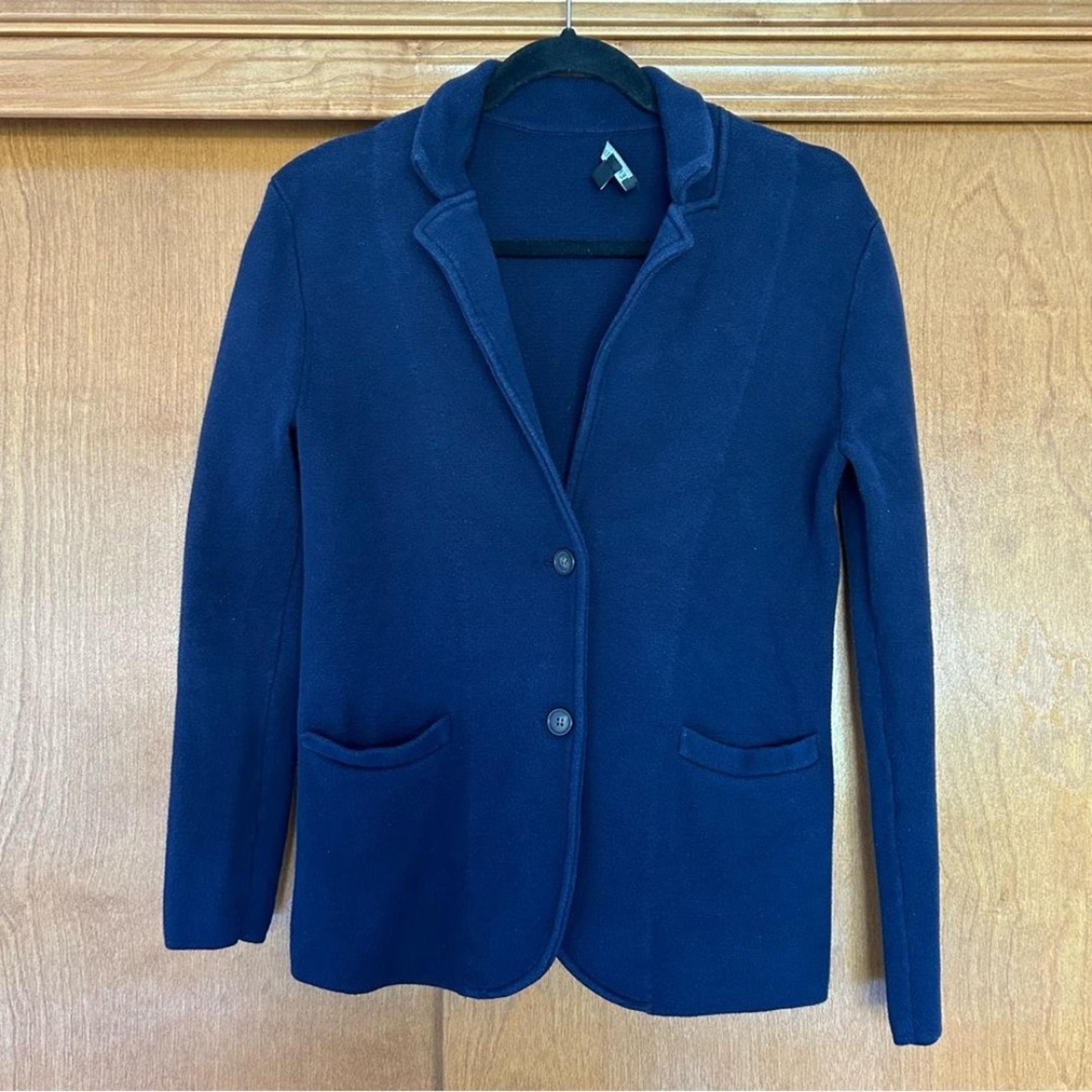 J. Crew Mercantile Sweater Blazer in Navy Size Small