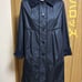 Harrods Spring Coat with Lace Collar and Cuffs, Navy Blue, Size 2