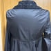 Harrods Spring Coat with Lace Collar and Cuffs, Navy Blue, Size 2