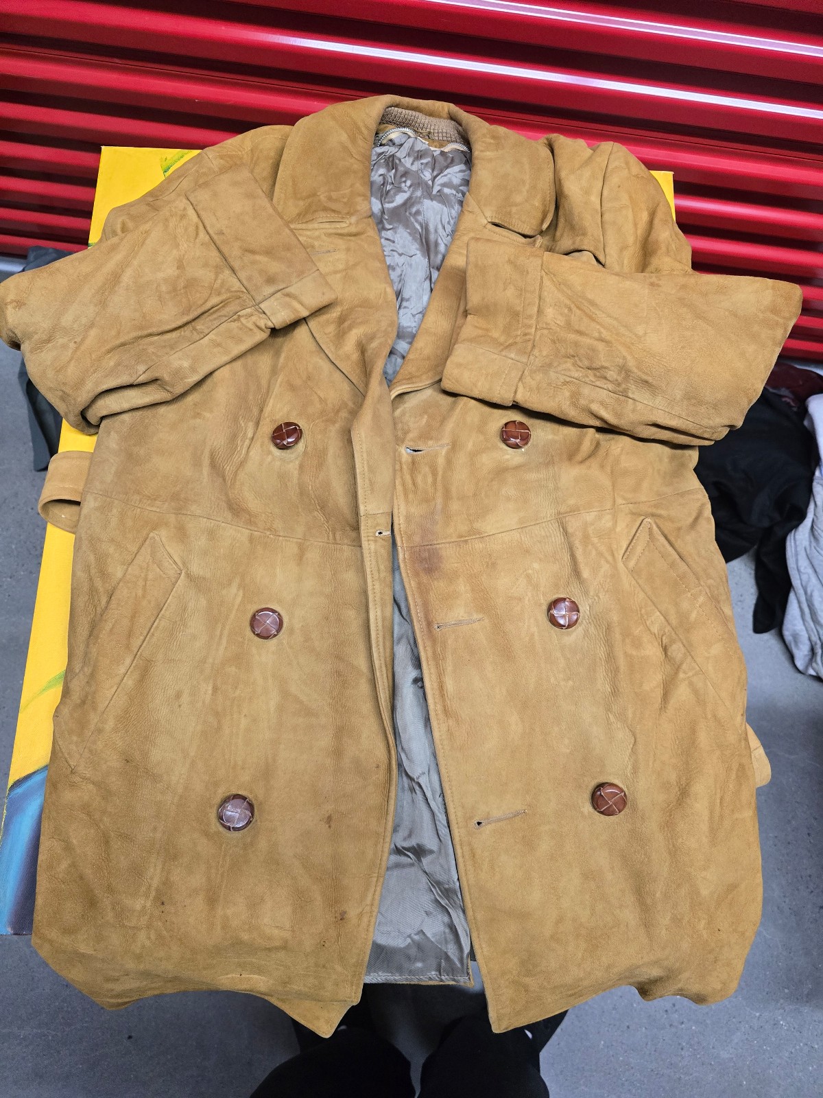Genuine suede leather coat (40)