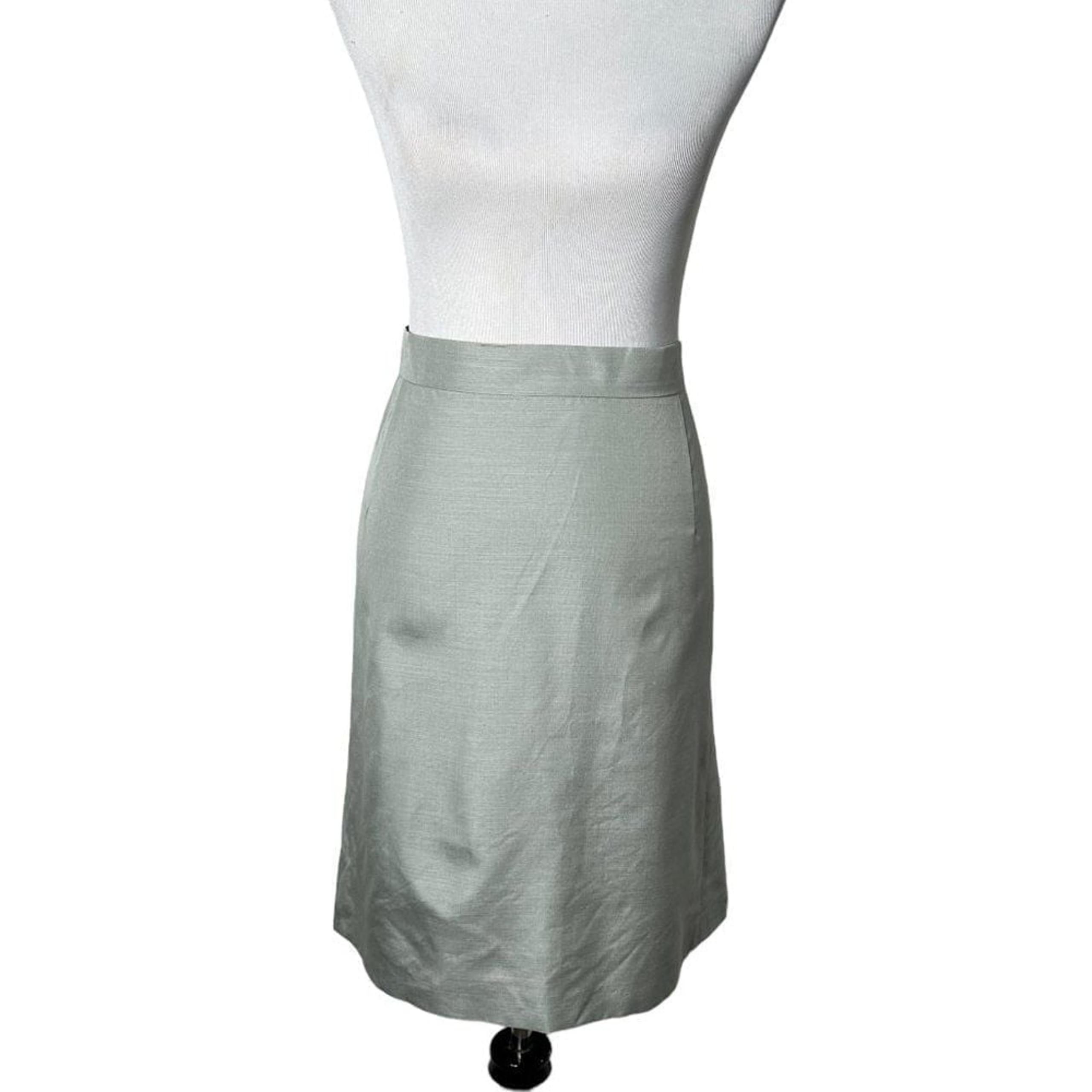 Narciso Rodriguez Womens A Line Skirt Green Zip Up Academia Soft Girl Size XS