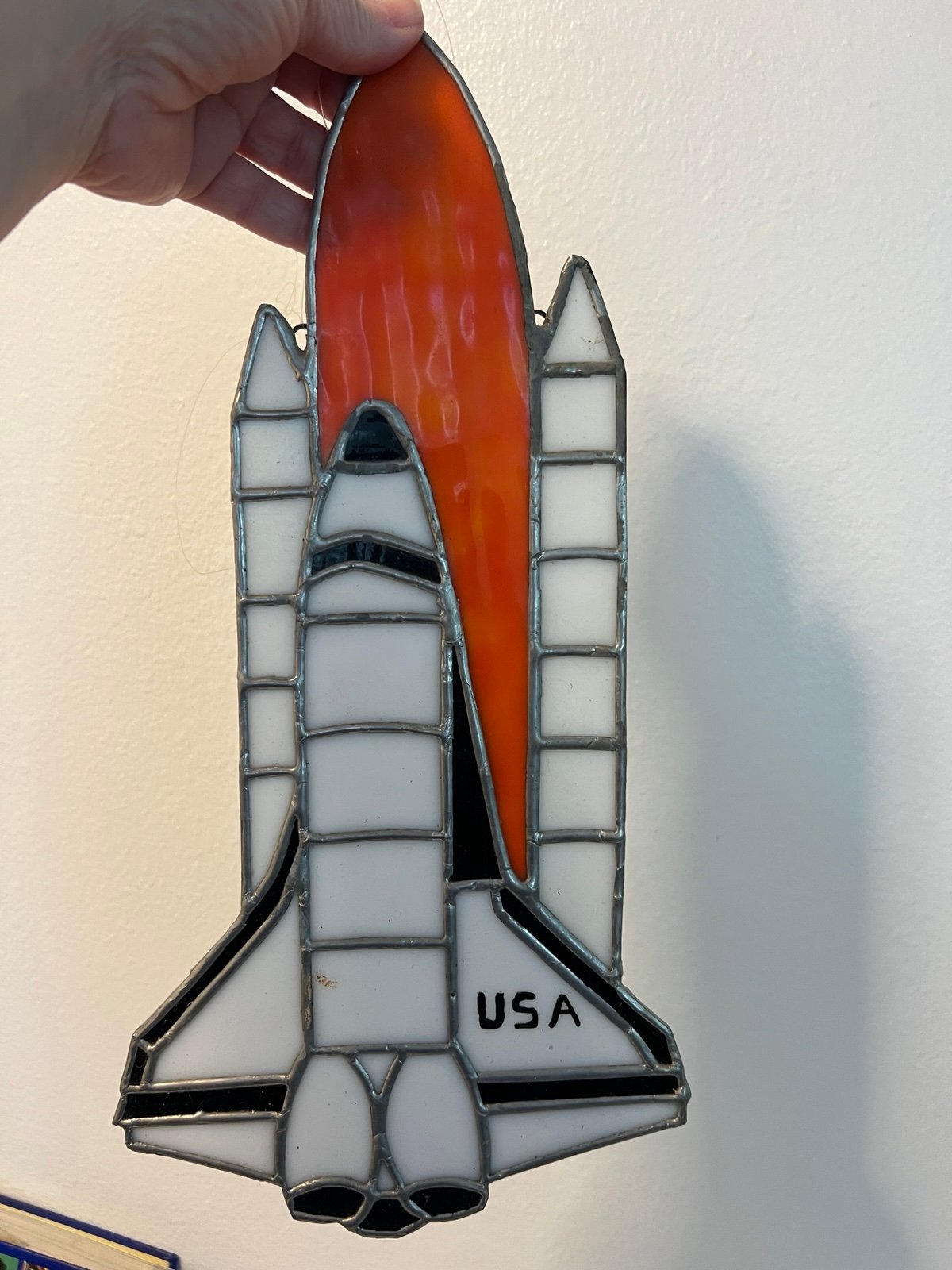 Space shuttle stained glass