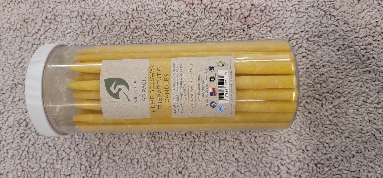 Hemp beeswax therapeutic candles