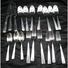 19 pieces Oneida Anderson Stainless Flatware Dinner Fork Salad Soup Spoon Knife