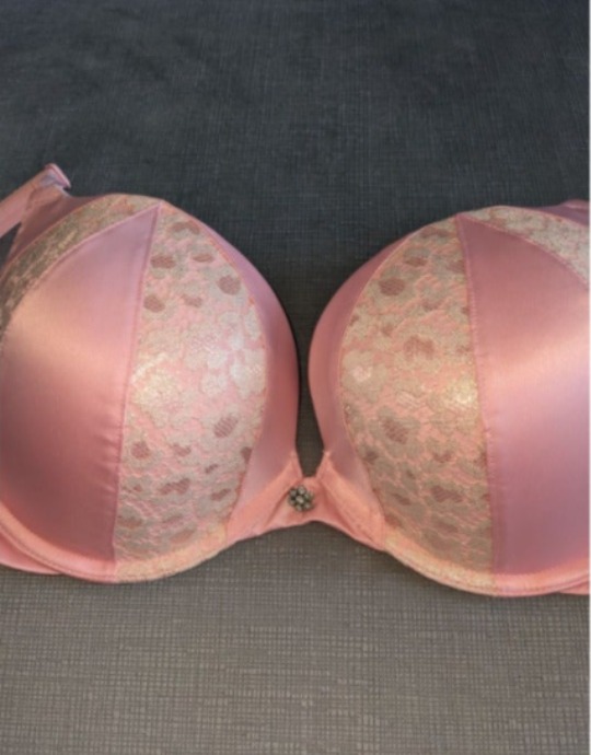 VS vintage pink satin push up bra 36D