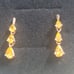 E110 Orange garnet dangle earrings