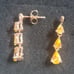 E110 Orange garnet dangle earrings