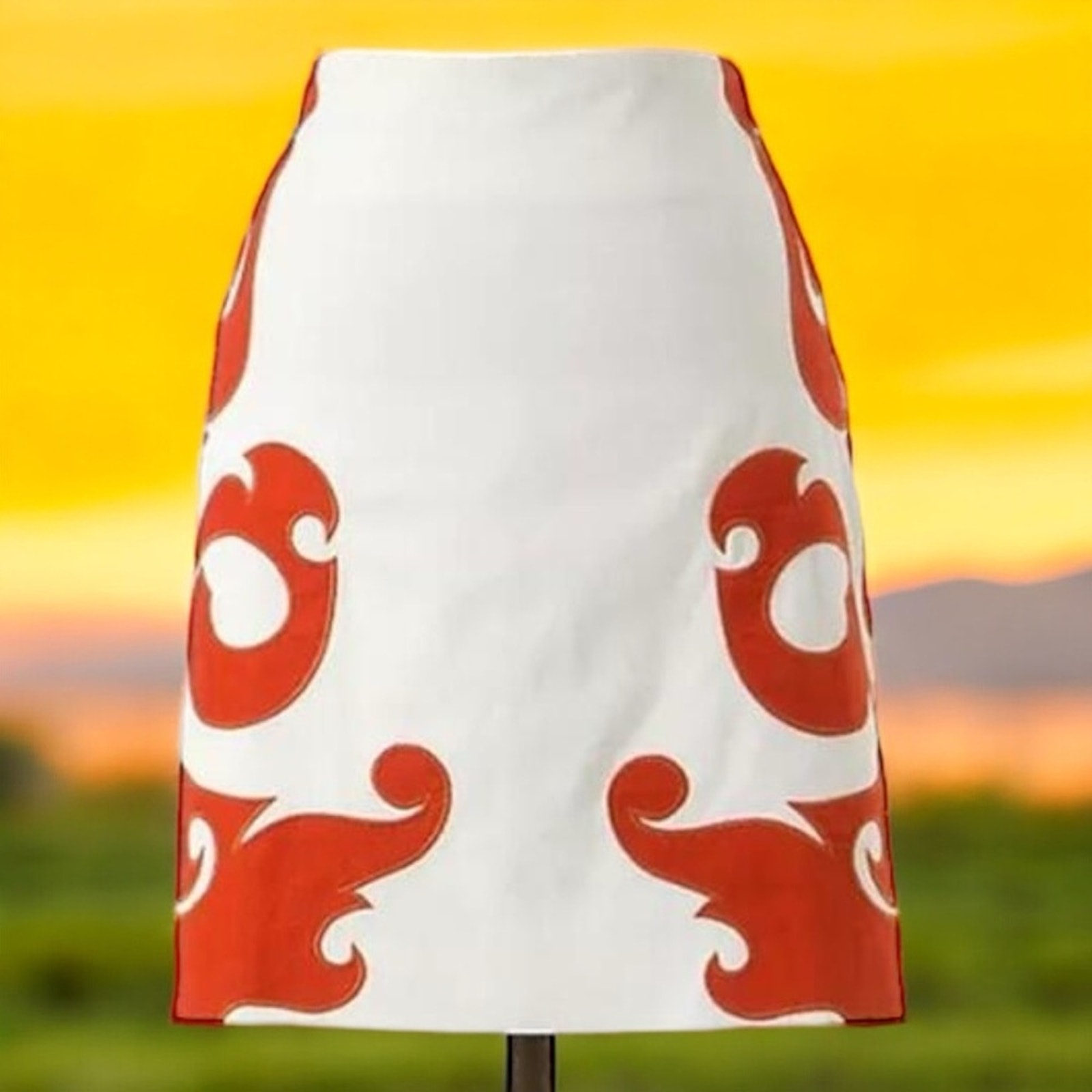 NWOT Anthropologie VANESSA VIRGINIA White FLAME-KISSED SKIRT Textured Mini 4