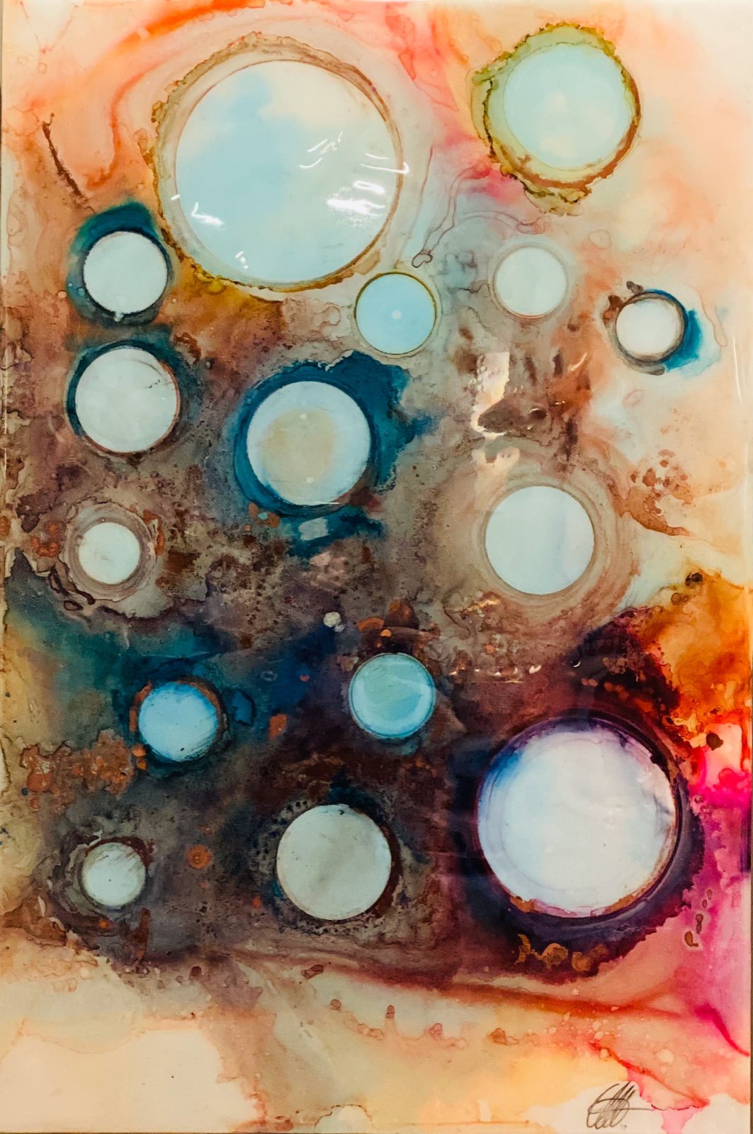 Untitled 24x36in Original Alcohol Ink