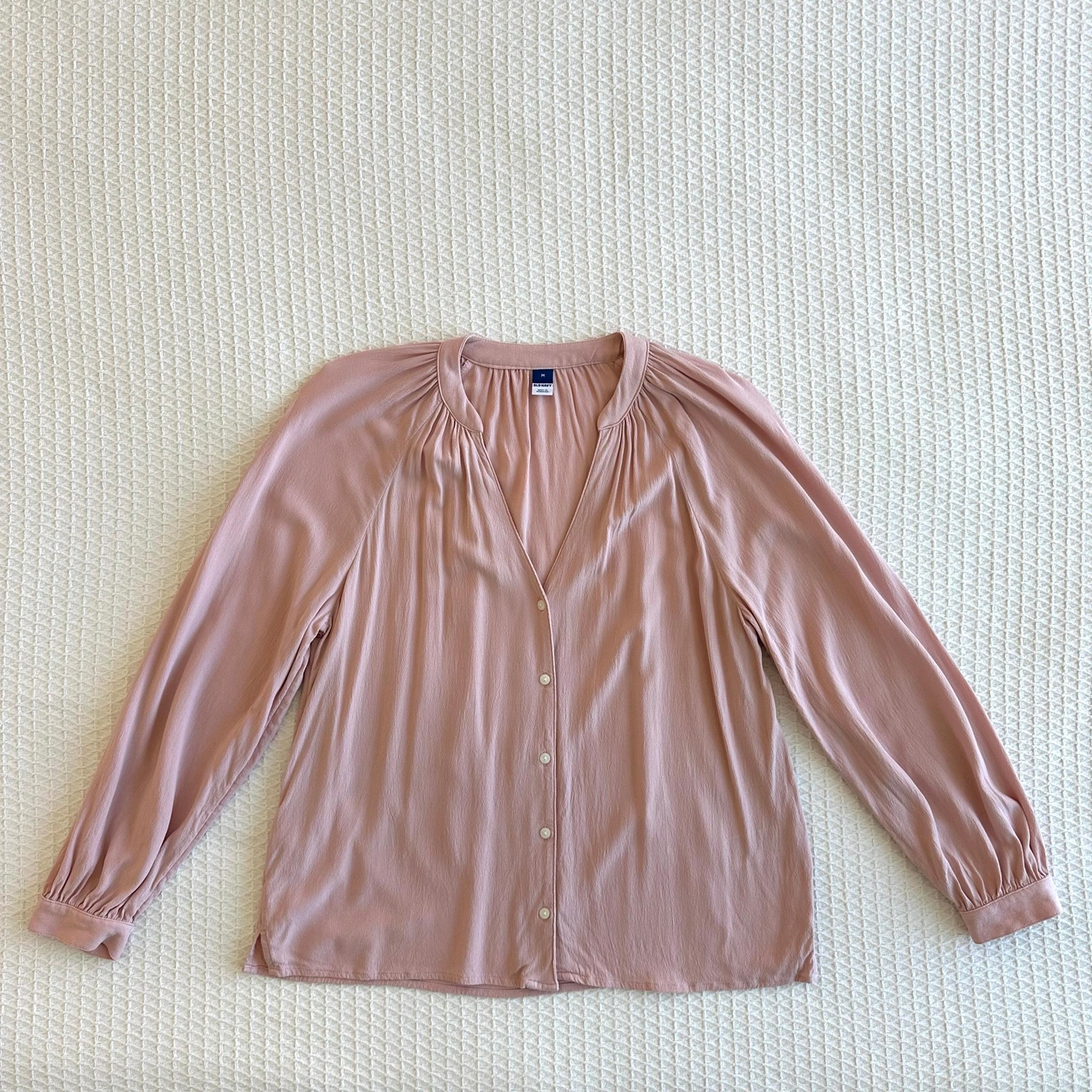 Old Navy ballet pink button down blouse