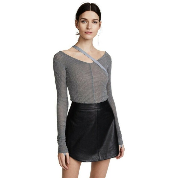 Helmut Lang Metallic Bondage Strap Top