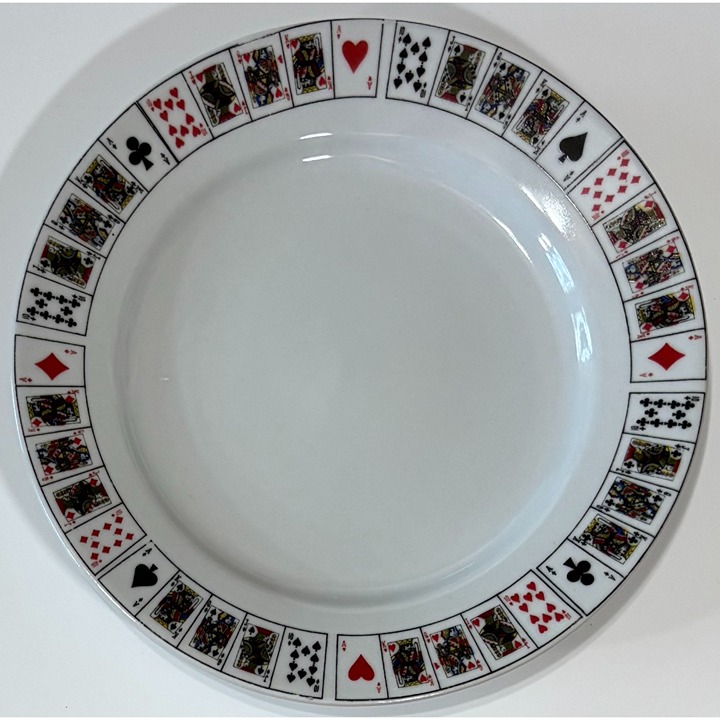 4 Vintage Jobar International Playing Cards Ceramic Salad Plates King Queen