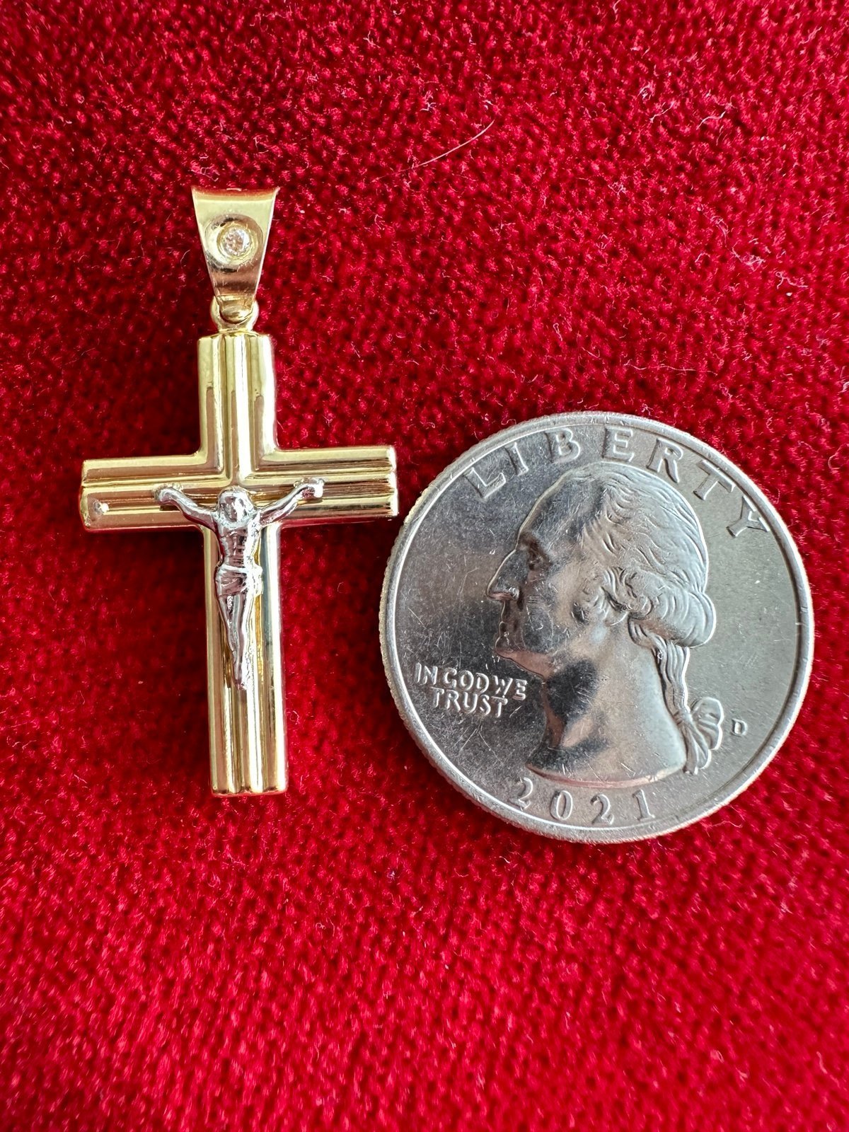 14k gold jewelry Jesus Crucifix Religious Cross Pendant