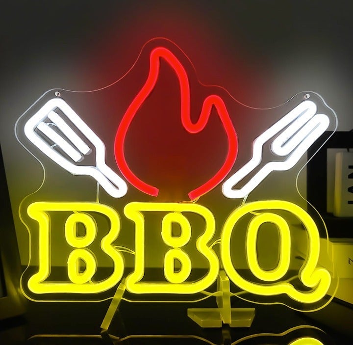 Vivid Bright BBQ Grill LED Night Light Food Party Decoration