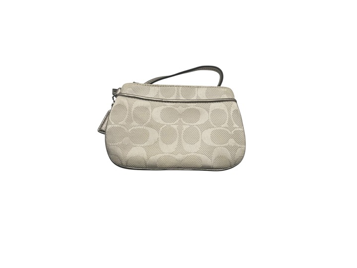 Coach White & Silver Wristlet