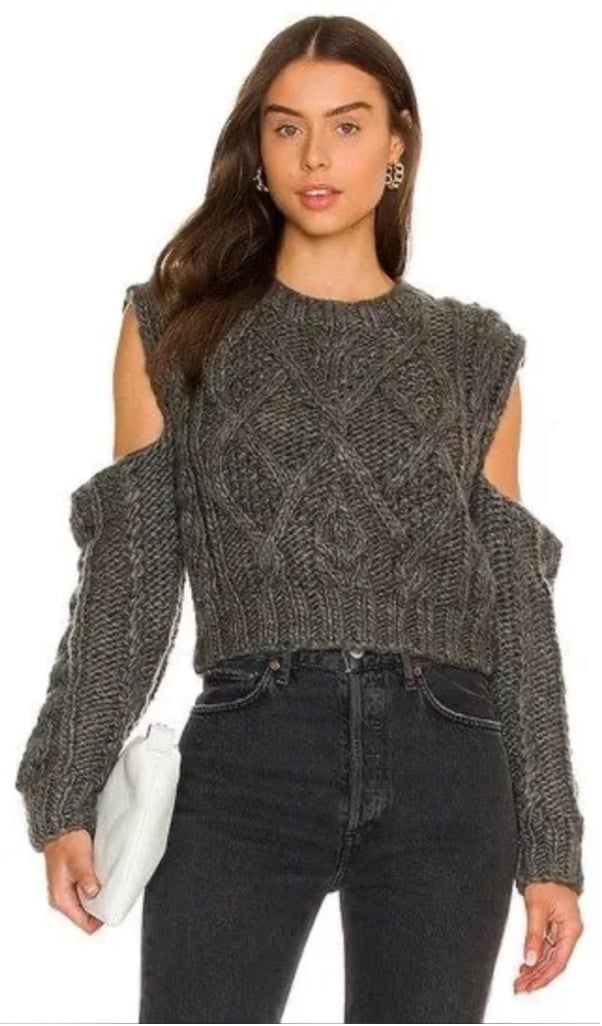 Women's For Love & Lemons Sweater Size M Gray
