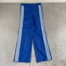 Vintage Adidas Track Pants Men Large (32x32) Blue Nylon 3 Stripes Ankle Zip 80s