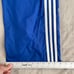 Vintage Adidas Track Pants Men Large (32x32) Blue Nylon 3 Stripes Ankle Zip 80s