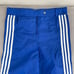 Vintage Adidas Track Pants Men Large (32x32) Blue Nylon 3 Stripes Ankle Zip 80s