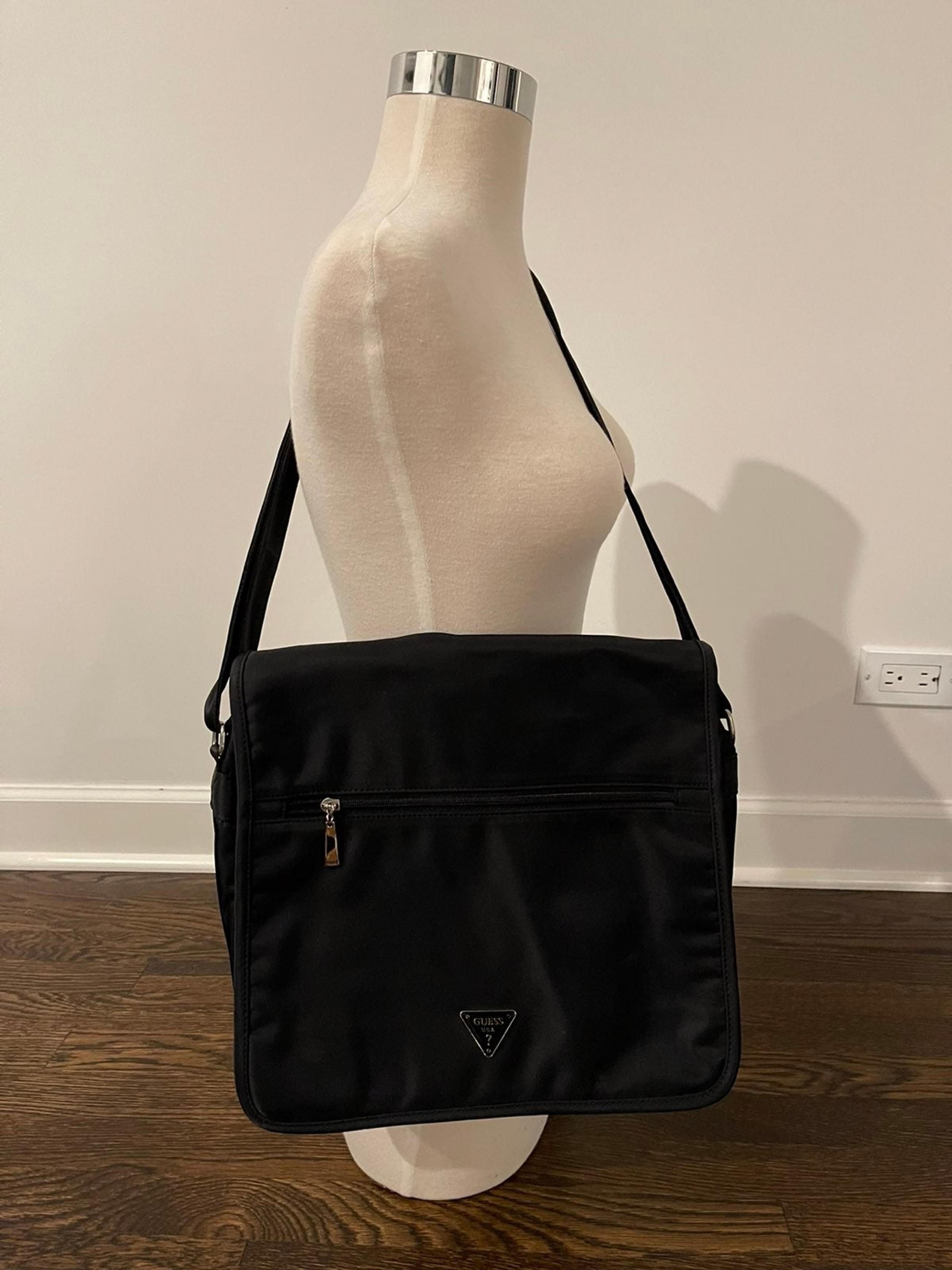 Guess black messenger bag