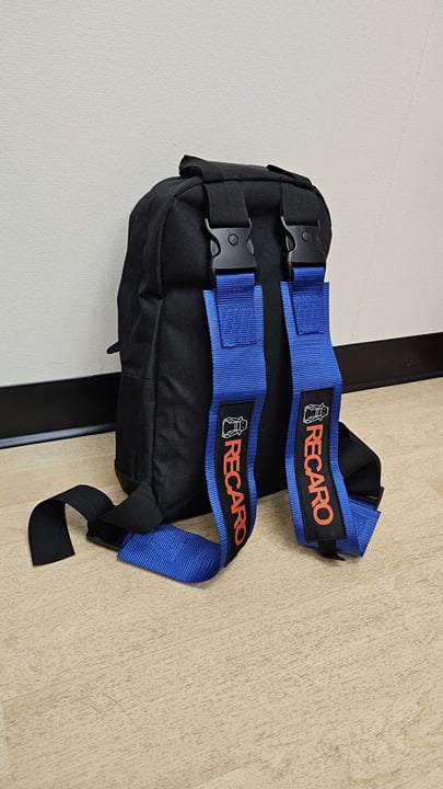 NEW RECARO RACING BLUE Harness Detachable Adjustable Shoulder Strap Backpack