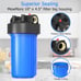 MEWMORE WHB10 10 x4.5 Whole House Water Filter Housing Well & City Water 1 NPT