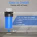 MEWMORE WHB10 10 x4.5 Whole House Water Filter Housing Well & City Water 1 NPT