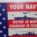 Vintage 1946 WWII Navy Day October 27 Cardboard Poster