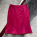White House Black Market Empress Red Solid Flirty Skirt