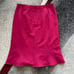 White House Black Market Empress Red Solid Flirty Skirt