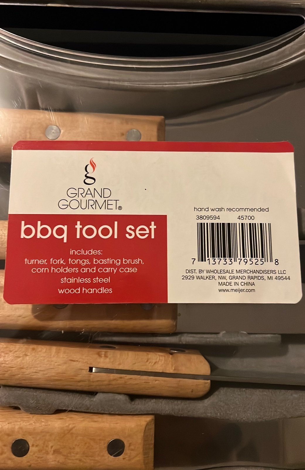 Bbq grilling set