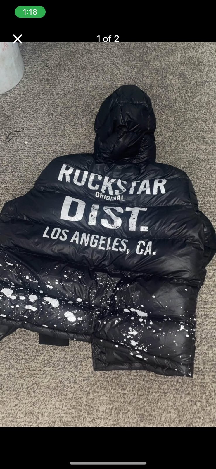 Rockstar District Los Angles Clothing Puffer Jacket