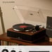 Angels Horn Vinyl Record Player Bluetooth Turntable Built in Speakers Walnut
