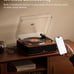 Angels Horn Vinyl Record Player Bluetooth Turntable Built in Speakers Walnut