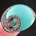 STERLING SILVER & faux TURQUOISE ladies ring 925 size 6.5 11.4g! ESTATE SALE!