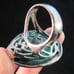 STERLING SILVER & faux TURQUOISE ladies ring 925 size 6.5 11.4g! ESTATE SALE!