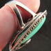 STERLING SILVER & faux TURQUOISE ladies ring 925 size 6.5 11.4g! ESTATE SALE!