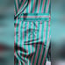 Vintage Victoria's Secret Gold Label 90's Pajama Green Red Striped Satin Size XL