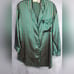 Vintage Victoria's Secret Gold Label 90's Pajama Green Red Striped Satin Size XL