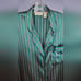 Vintage Victoria's Secret Gold Label 90's Pajama Green Red Striped Satin Size XL