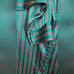 Vintage Victoria's Secret Gold Label 90's Pajama Green Red Striped Satin Size XL