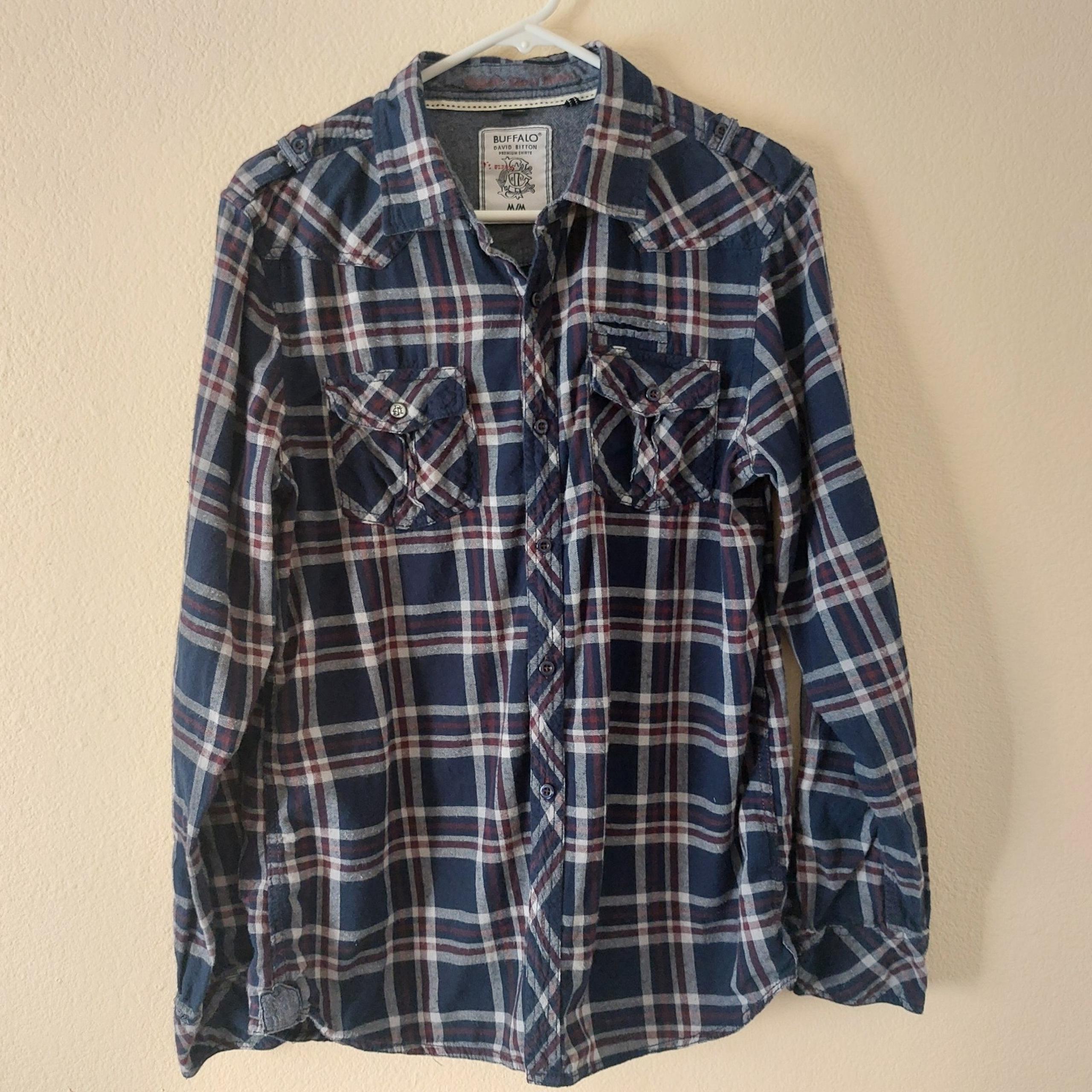 Buffalo David Bitton Western Style Plaid  / Flannel Shirt  - Size M