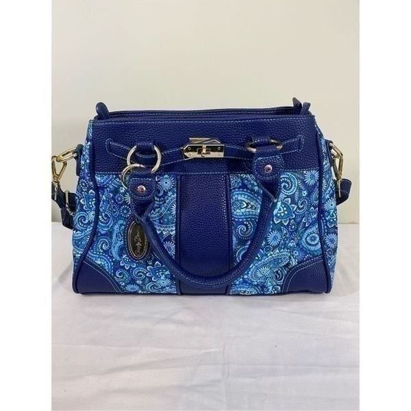 Simply Glamorous Stacey Whitmore Blue Paisley Purse