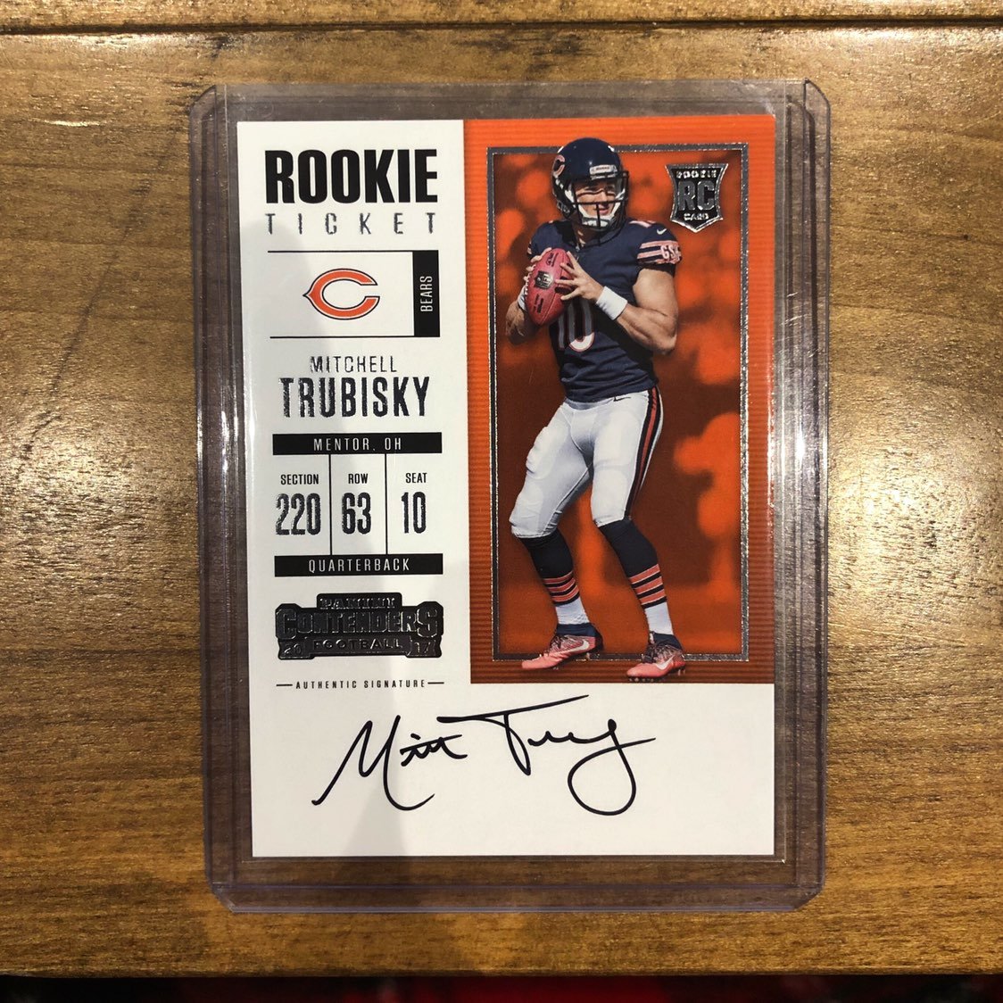 Mitch Trubisky Rookie Ticket Auto Bears