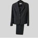 Calvin Klein Women's Gray Two Piece Polyester Blend Jacket / Pant Suit Size 14