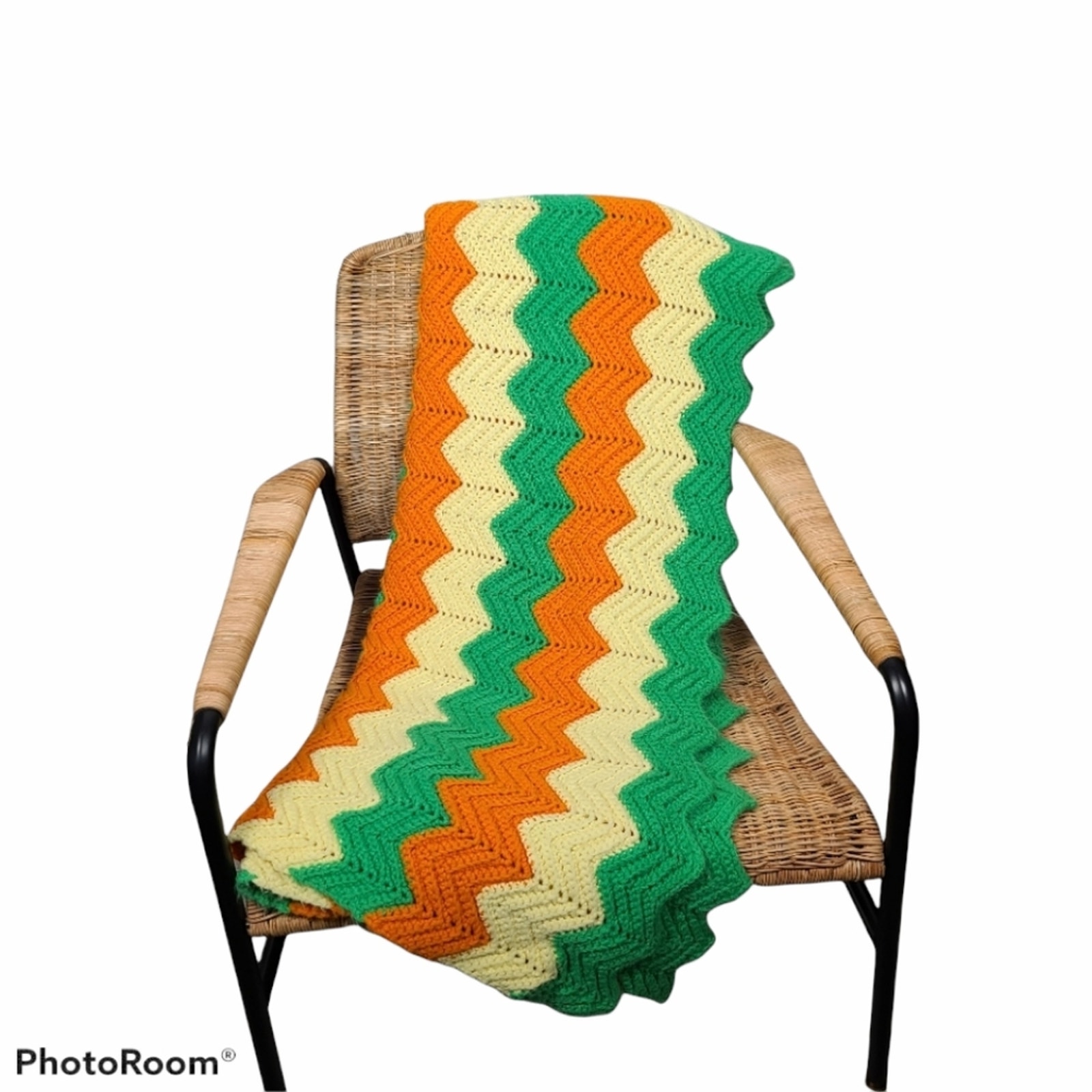 Vintage Handmade Crochet Grandma Blanket